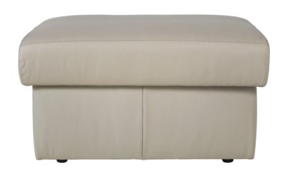 Collection Milano Leather Storage Footstool - Grey.